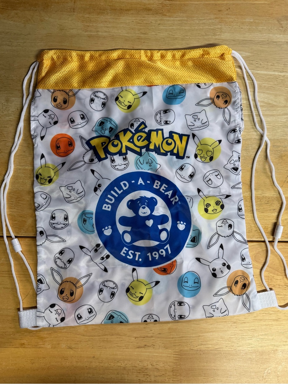 Build-A-Bear x Pokémon Yellow Drawstring Backpack